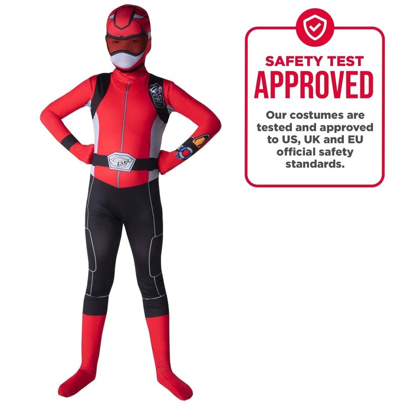 Morphsuits Morph Red Power Ranger Costume for Kids, Boys Red Ranger Outfit, Power Rangers Dress Up for Children, Large - Image 3